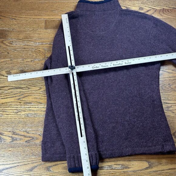 Alpine Design Sweater Mens Medium 1/4 Zip Wool Preppy Heavy Maroon Outdoor - Picture 11 of 11